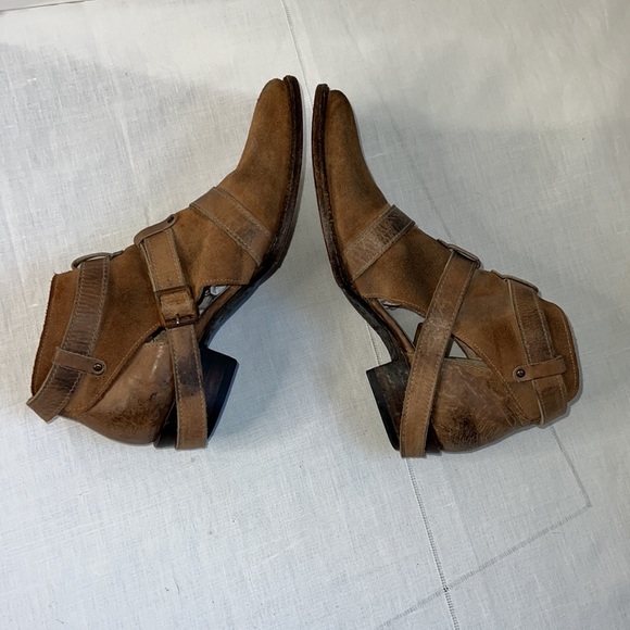 Freebird by Steven Jade Distressed Leather Suede Ankle Bootie Size 9 - Picture 4 of 8